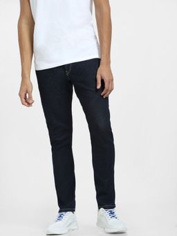 Jack & Jones - Men Solid Dark Blue Jeans