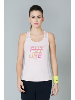 Van Heusen Woman Lingerie and Athleisure - Van Heusen Women Proactive Mesh Panel & Super Stretchable Racerback Tank Top - White