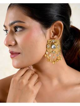 Prestones - White Kamalini Tone Earrings