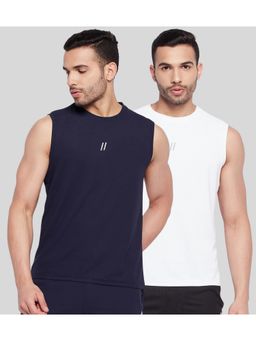 Parcel Yard - Multi-Color Men Polyester Sports Sleeveless Vest (Pack of 2)