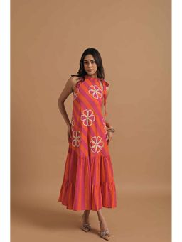 KM Label - Lina Orange Maxi Dress