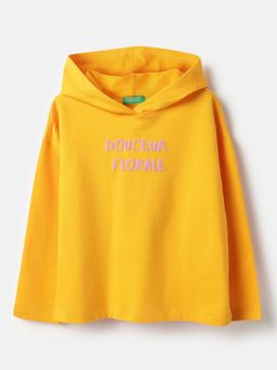 United Colors of Benetton - Regular Fit Hooded Neck Floral Vase Hoodie
