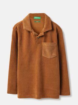 United Colors of Benetton - Relaxed Fit Polo Neck Textured Soft Polo T-shirt