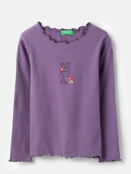 United Colors of Benetton - Regular Fit Round Neck Ribbed T-shirt