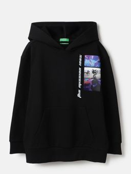 United Colors of Benetton - Oversized Fit Printed Fabric hoodie