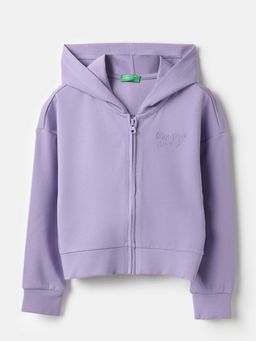 United Colors of Benetton - Cropped Fit Solid Hoodie - Purple