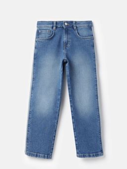 United Colors of Benetton - Solid Straight Fit Denim Mid Wash Jeans
