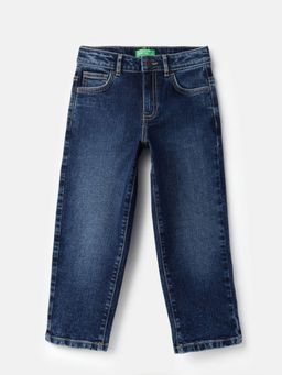 United Colors of Benetton - Solid Slouchy Fit Denim Dark Wash Jeans