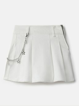 United Colors of Benetton - Solid Regular Fit Skirt with Star Chain