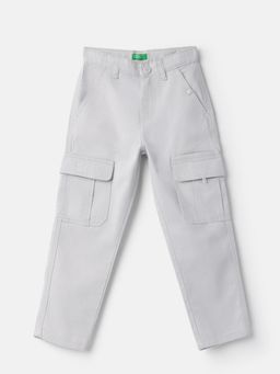 United Colors of Benetton - Solid Loose Fit Loop Details Cargo Pant