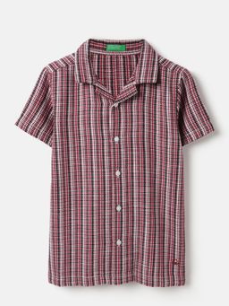 United Colors of Benetton - Regular Fit Resort Collar Striped Shirt