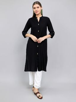 Monte Carlo - Black Women Solid Kurti