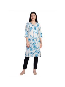 R&B - Blue Women V-Neck Kurta