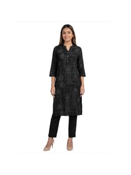 R&B - Black Women Mandarin Collar Kurta