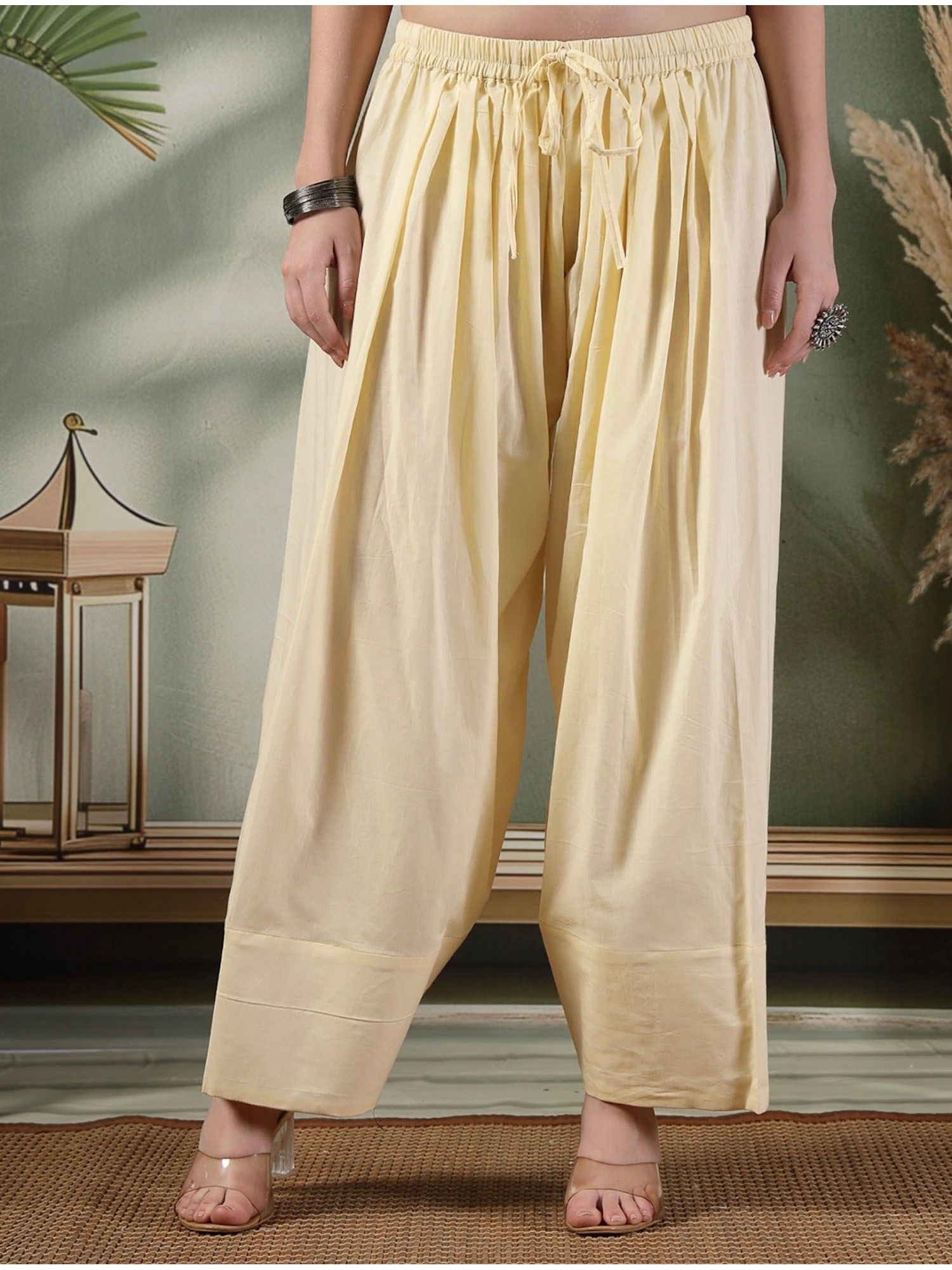 bcz style Women Gold Rayon Plain Drawstring Salwar-picture-11