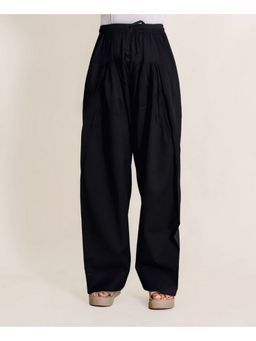 Missprint - Women Cotton Solid Black Farshi Salwar