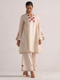 Ganga Fashions - Tofu Cream Festive Co-Ord Set