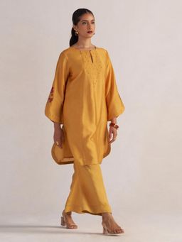 Ganga Fashions - Orange Floral Co-Ord Set