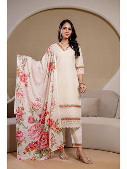 BERRYLICIOUS - Chikankari Embroidered Kurta with Pant and Dupatta