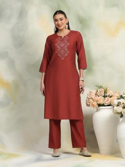 Nayam by lakshita - Cotton Straight Kurta and Pant