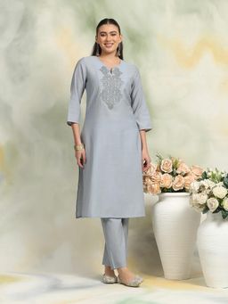 Nayam by lakshita - Cotton Straight Kurta and Pant