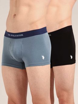 U.S. POLO ASSN. - Multi-Color Solid Plain Elastic Trunk (Pack of 2)