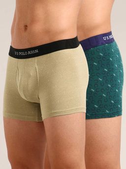 U.S. POLO ASSN. - Multi-Color Printed Elastic Trunk (Pack of 2)