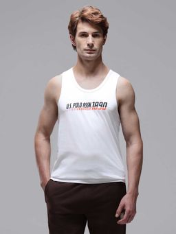 U.S. POLO ASSN. - White Typography Pull On Vest