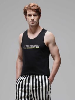U.S. POLO ASSN. - Black Typography Pull On Vest