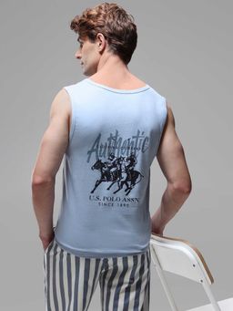 U.S. POLO ASSN. - Blue Solid Plain Pull On Vest