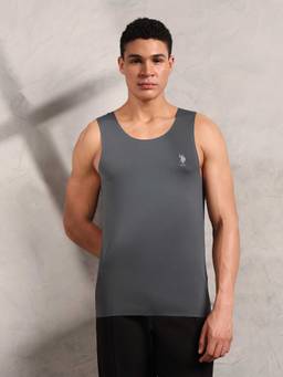 U.S. POLO ASSN. - Grey Solid Plain Vest