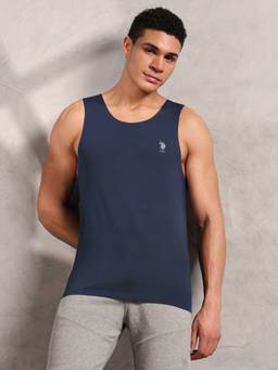 U.S. POLO ASSN. - Blue Solid Plain Vest