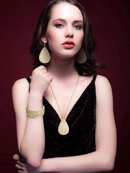 Yellow Chimes - Set Of 4 Gold Plated and Toned Jewellery Set