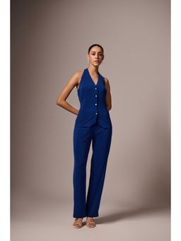 EMBLAZE - Blue Solid Co-Ord (Set of 2)