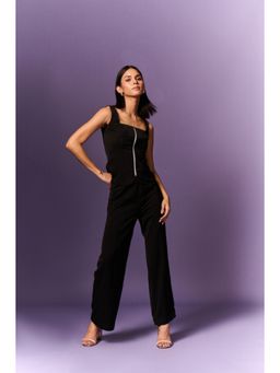 EMBLAZE - Black Solid Co-Ord (Set of 2)