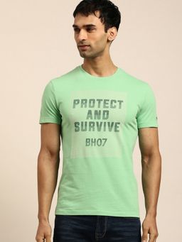 Being Human - Men Printed Green T-Shirt