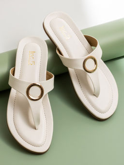 Inc.5 - Women White Flat Sandals