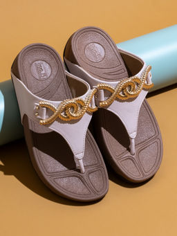 Inc.5 - Women Cream Casual Sandals