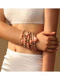 Amorenmore - Blush Harmony Blush Tone Beaded Bracelet Set