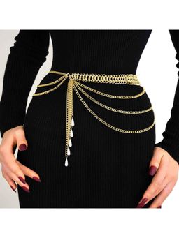 Amorenmore - Gilded Cascade Gold Tone Adjustable Elegant Waist Chain