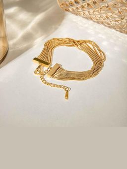 Amorenmore - Imperial Flow Layered Gold Plated Chain Bracelet