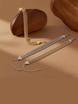 Amorenmore - Aurelia Twist Dual Tone Rope Chain Textured Bracelet