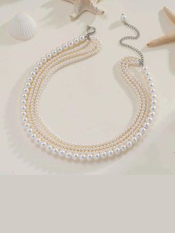 Amorenmore - Celestia Grace Layered Multi Strand Pearl Necklace