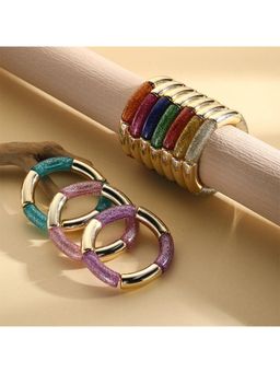 Amorenmore - Celestia Spectrum Multicolor Resin Gold Plated Bracelet