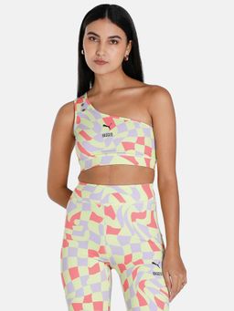 Puma - X Trp Aop Crop Womens Yellow T-shirt