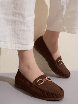 Inc.5 - Women Brown Casual Round Toe Loafers