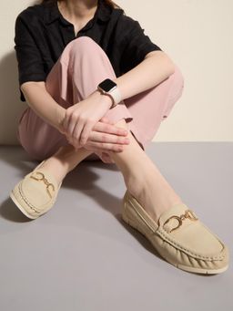 Inc.5 - Women Beige Casual Round Toe Loafers