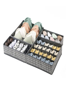 House of Quirk - Foldable Storage Box Drawer Divider Organizer - Grey