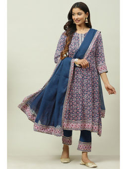 Biba - Indigo Straight Suit (Set of 3)