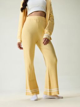 Cava Athleisure - Yellow Rib-Knit Trousers